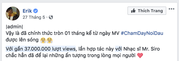 Vpop 2018: Sơn Tùng M-TP trượt MV có lượt xem tăng nhanh nhất trong một tháng đầu tiên