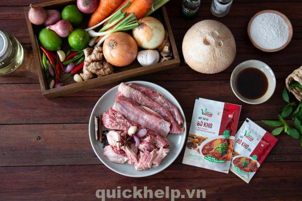 cach nau bo kho banh mi